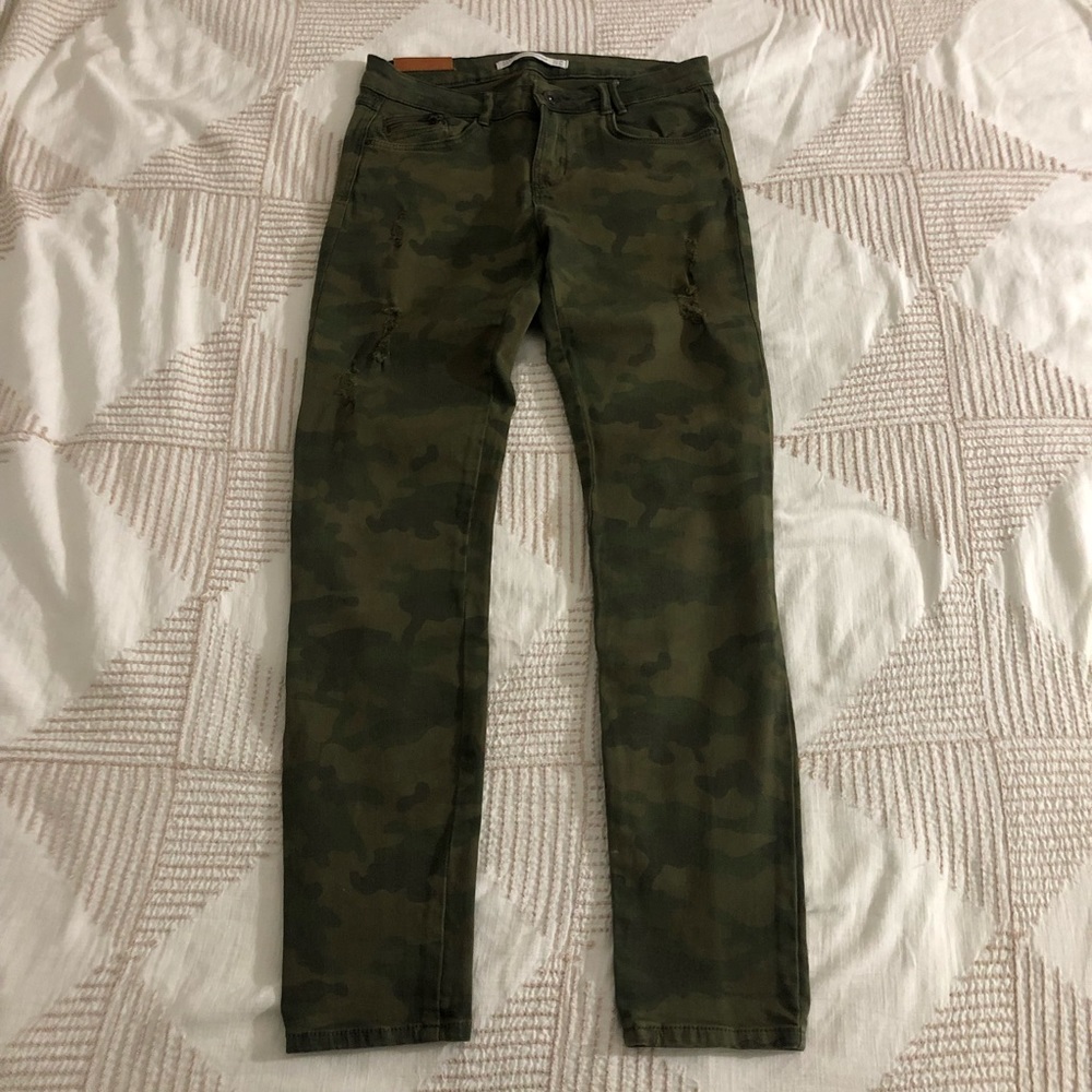 Zara Camo Skinny Jeans